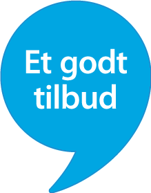 et godt tilbud speech bubble
