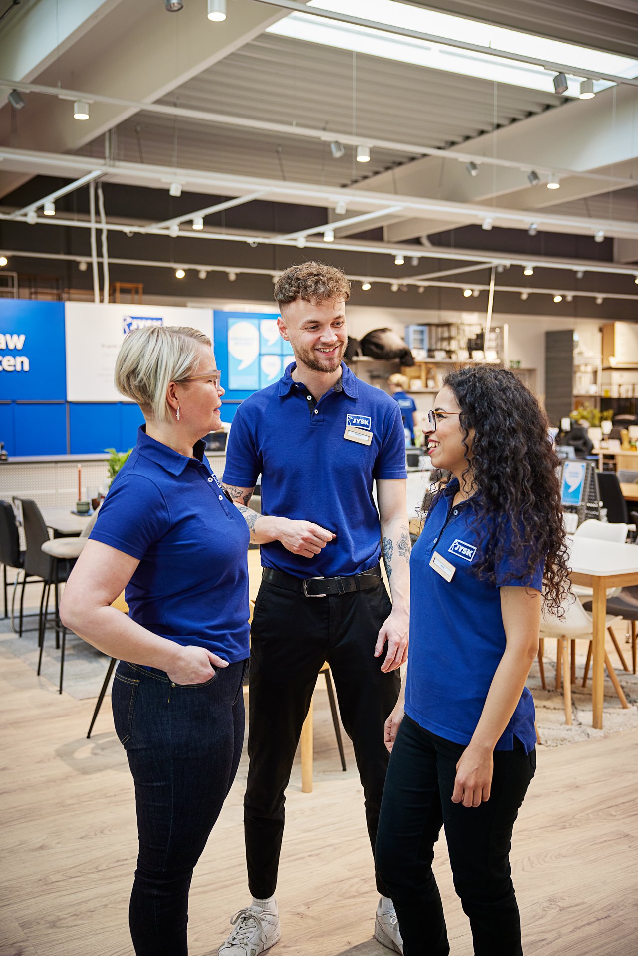 JYSK store staff at work 