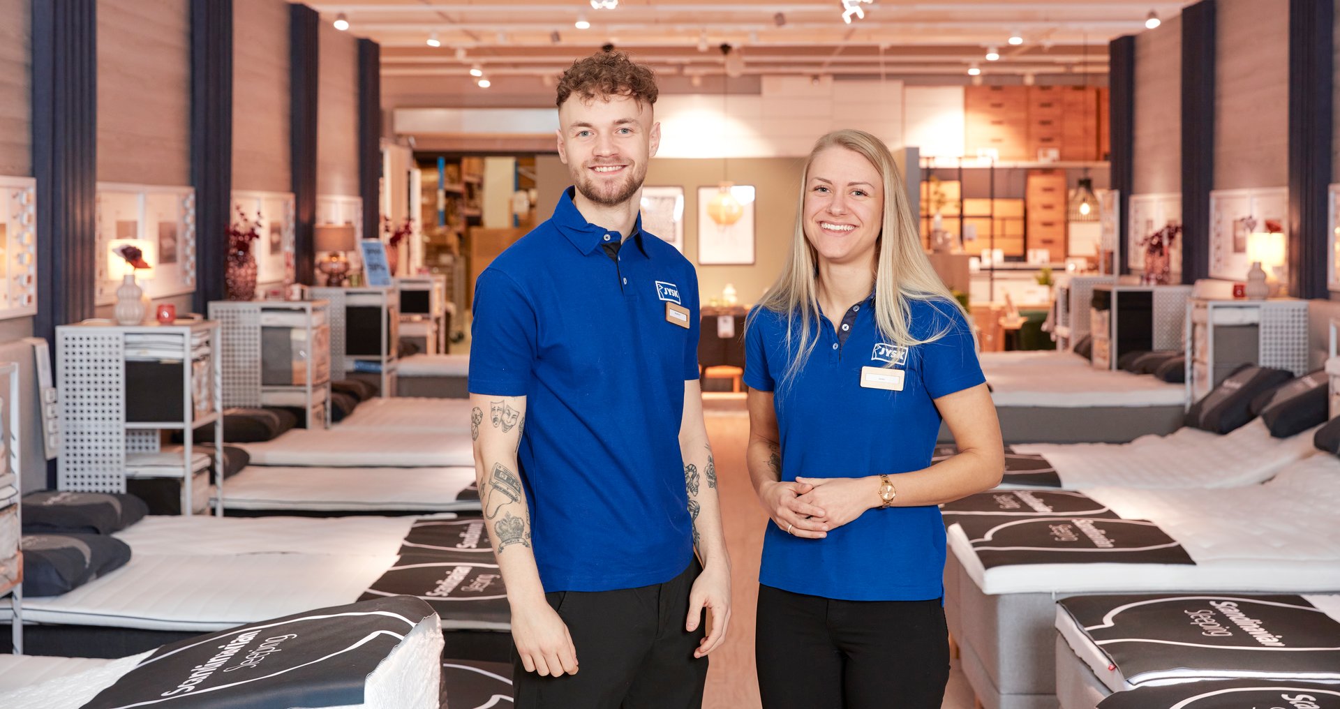 JYSK store staff at work 