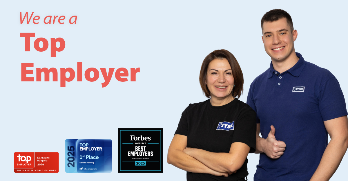 JYSK Bulgaria_Employer certifications_LinkedIn_Post