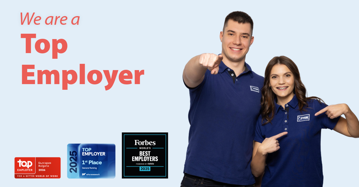 JYSK Bulgaria_Employer certifications_LinkedIn_Post