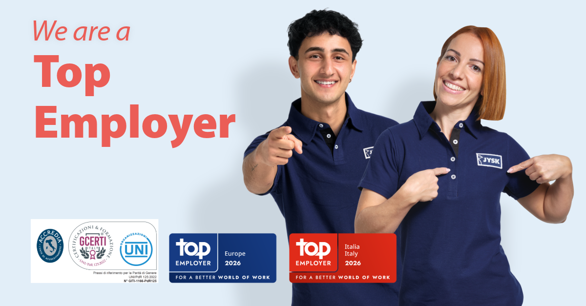 JYSK Italy_Top Employer_LinkedIn_Post