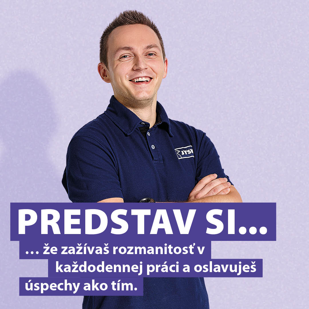 Proud JYSK employee looking at camera smiling